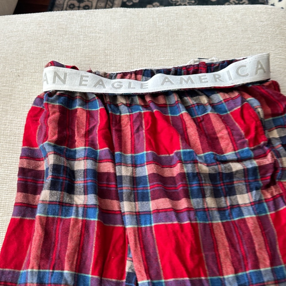 American Eagle Red Plaid Pajama Pants